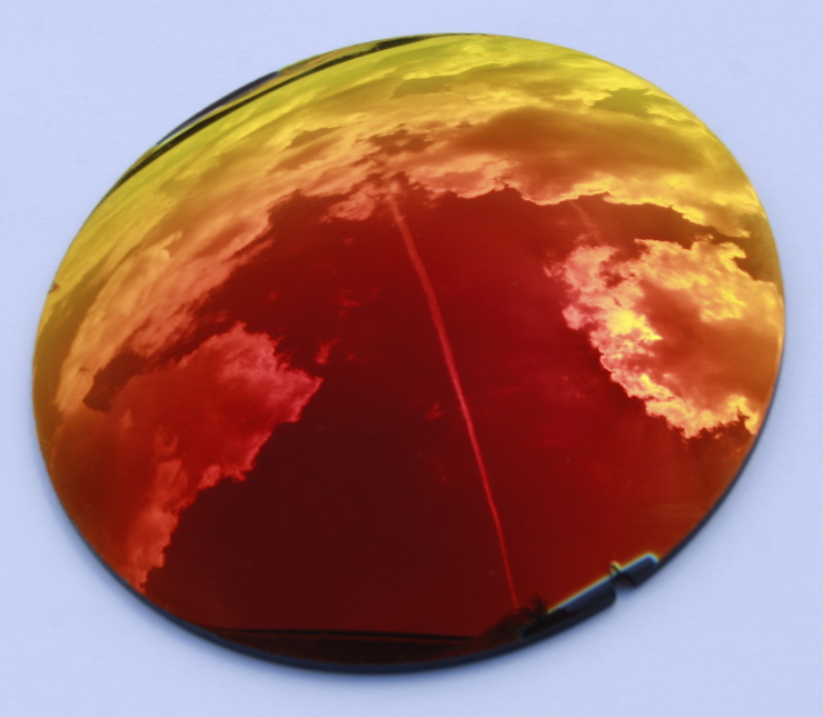 CR 39 SPIEGEL  rot (auf  G15)  mit Hartschicht  Basis 6, 73mm, 1.8 - absoluter Abriebschutz -